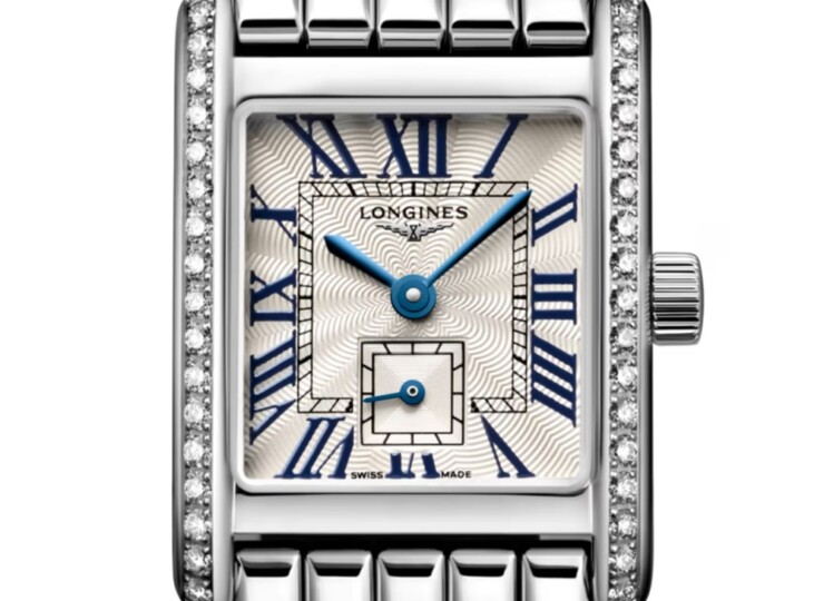 LONGINES ミニ ドルチェヴィータ 21.5×29mm シルバー「フランケ」文字盤 ステンレススティール ダイヤモンド ブレスレット L5.200.0.71.6