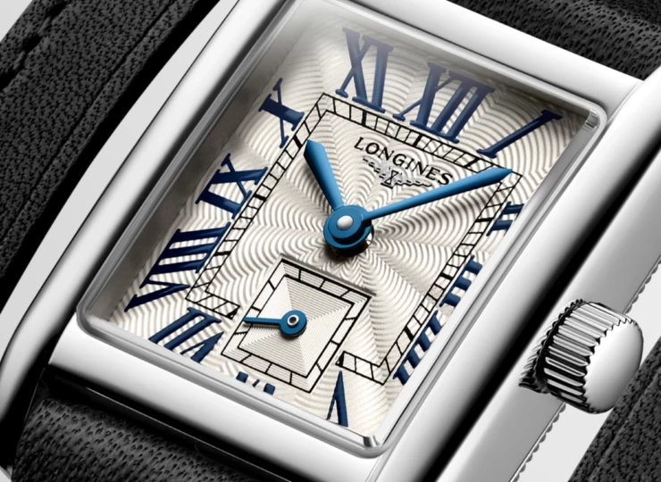 LONGINES ミニ ドルチェヴィータ 21.5×29mm シルバー「フランケ」文字盤 ステンレススティール レザーストラップ L5.200.4.71.0