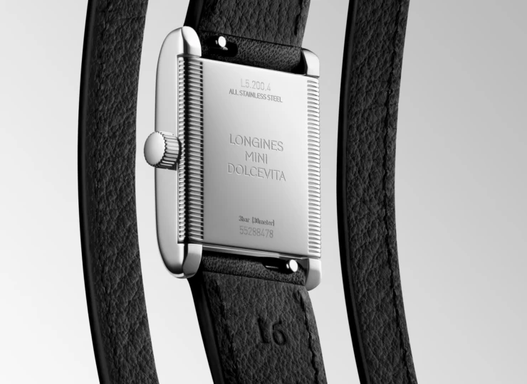 LONGINES ミニ ドルチェヴィータ 21.5×29mm シルバー「フランケ」文字盤 ステンレススティール レザーストラップ L5.200.4.71.0