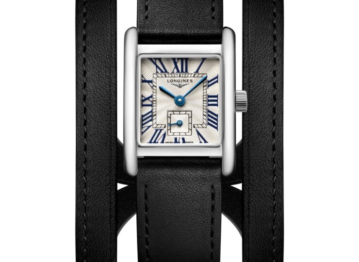 LONGINES ミニ ドルチェヴィータ 21.5×29mm シルバー「フランケ」文字盤 ステンレススティール レザーストラップ L5.200.4.71.0
