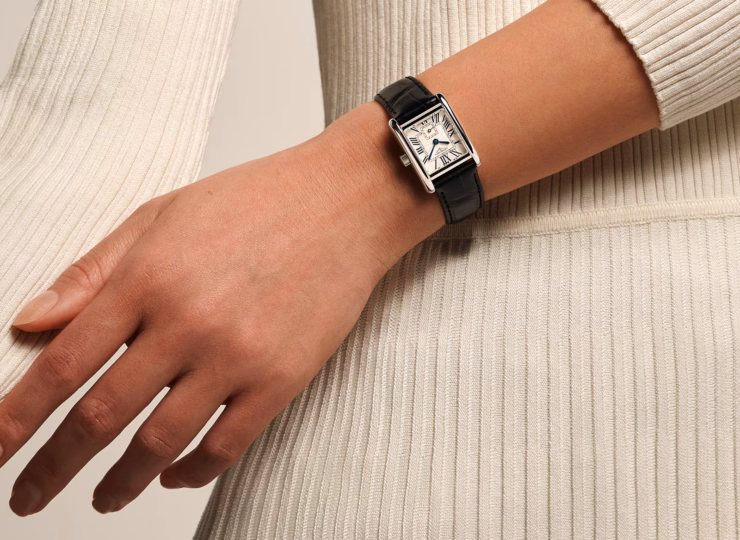 LONGINES ミニ ドルチェヴィータ 21.5×29mm シルバー「フランケ」文字盤 ステンレススティール ブラック・アリゲーターストラップ L5.200.4.71.2