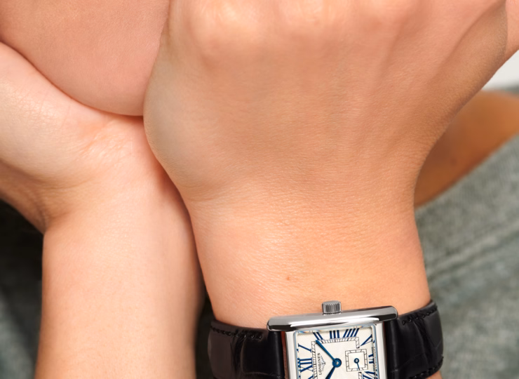 LONGINES ミニ ドルチェヴィータ 21.5×29mm シルバー「フランケ」文字盤 ステンレススティール ブラック・アリゲーターストラップ L5.200.4.71.2