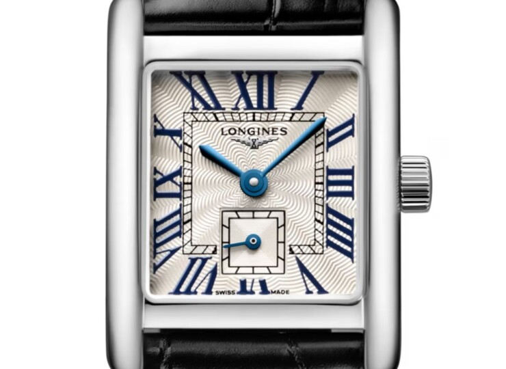 LONGINES ミニ ドルチェヴィータ 21.5×29mm シルバー「フランケ」文字盤 ステンレススティール ブラック・アリゲーターストラップ L5.200.4.71.2