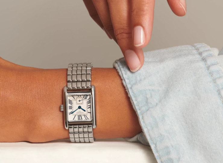 LONGINES ミニ ドルチェヴィータ 21.5×29mm シルバー「フランケ」文字盤 ステンレススティール ブレスレット L5.200.4.71.6