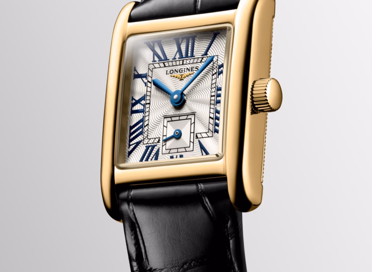 LONGINES ミニ ドルチェヴィータ 21.5×29mm シルバー「フランケ」文字盤 18Kイエローゴールド L5.200.6.71.0