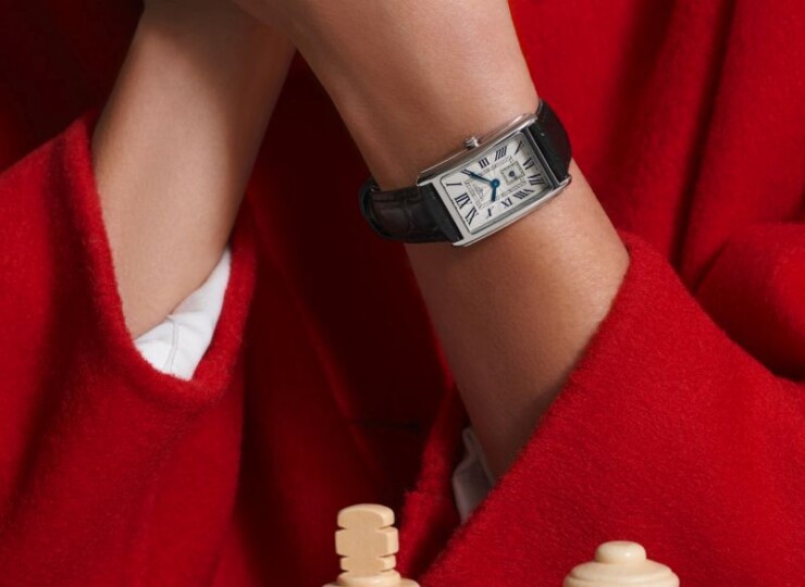 LONGINES ドルチェヴィータ 20.8×32mm シルバー「フランケ」文字盤 ステンレススティール ブラック・アリゲーターストラップ L5.255.4.71.0
