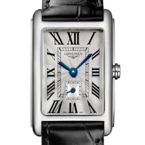 LONGINES ドルチェヴィータ 20.8×32mm シルバー「フランケ」文字盤 ステンレススティール ブラック・アリゲーターストラップ L5.255.4.71.0