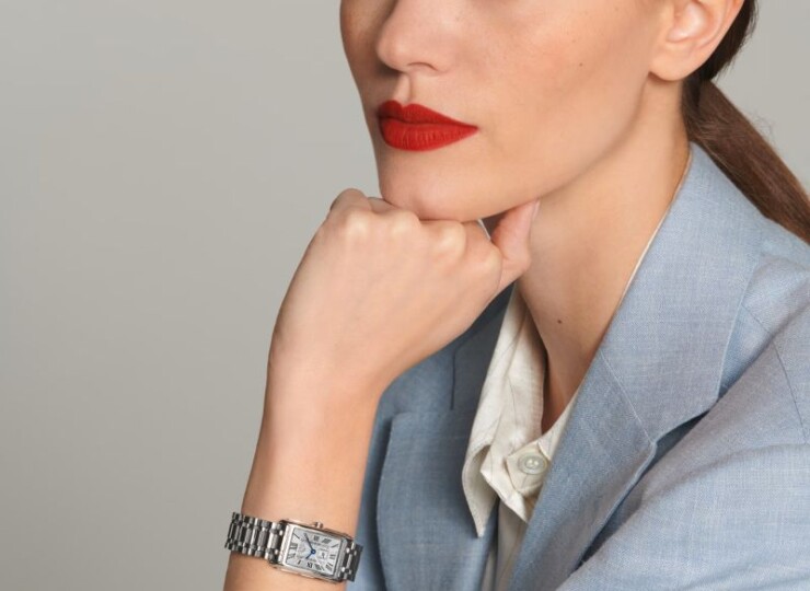 LONGINES ドルチェヴィータ 20.8×32mm シルバー「フランケ」文字盤 ステンレススティール ブレスレット L5.255.4.71.6