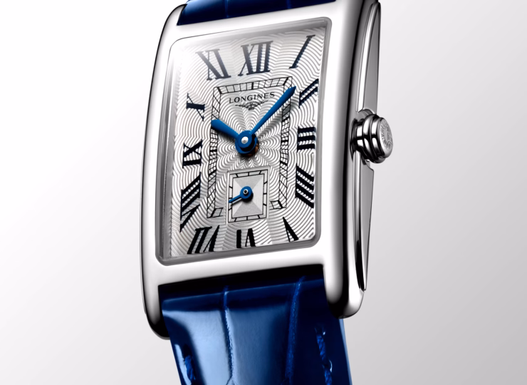 LONGINES ドルチェヴィータ 20.8×32mm シルバー「フランケ」文字盤 ステンレススティール ブルー・アリゲーターストラップ L5.255.4.71.7