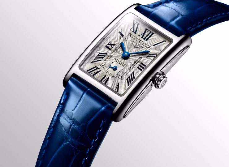 LONGINES ドルチェヴィータ 20.8×32mm シルバー「フランケ」文字盤 ステンレススティール ブルー・アリゲーターストラップ L5.255.4.71.7