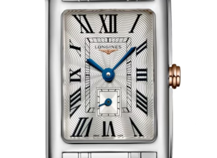 LONGINES ドルチェヴィータ 20.8×32mm シルバー「フランケ」文字盤 ステンレススティール&18Kピンクゴールドクラウン L5.255.5.71.7