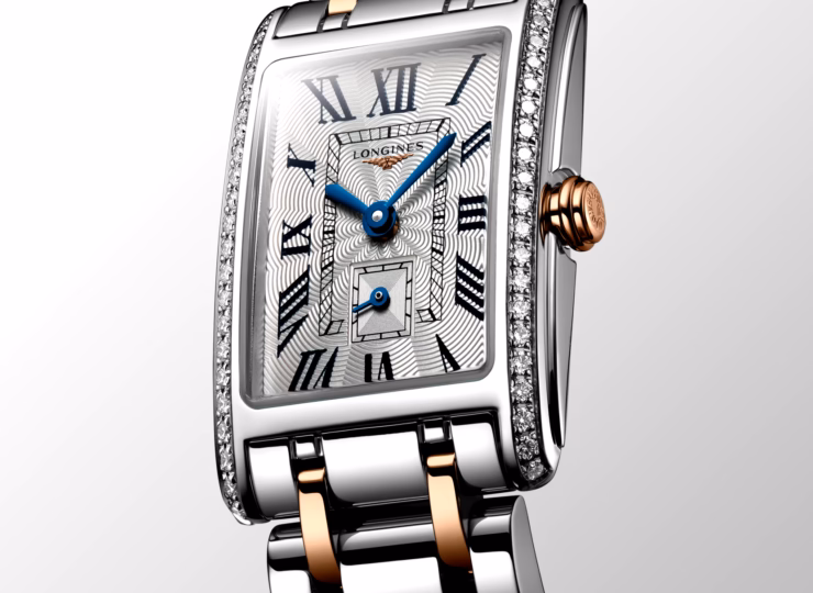 LONGINES ドルチェヴィータ 20.8×32mm シルバー「フランケ」文字盤 ステンレススティール＆18Kピンクゴールドクラウン ダイヤモンド L5.255.5.79.7