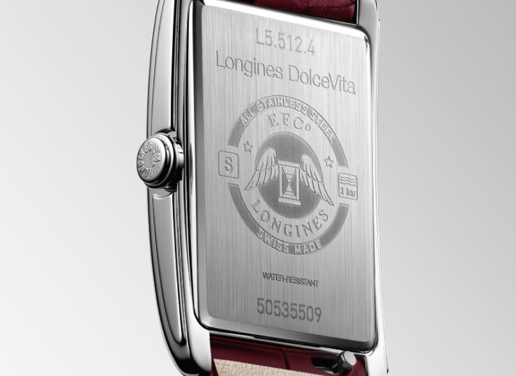 LONGINES ドルチェヴィータ 23.3×37mm アイボリー ローズ「フランケ」文字盤 L5.512.4.28.2