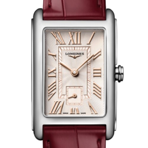 LONGINES ドルチェヴィータ 23.3×37mm アイボリー ローズ「フランケ」文字盤 L5.512.4.28.2