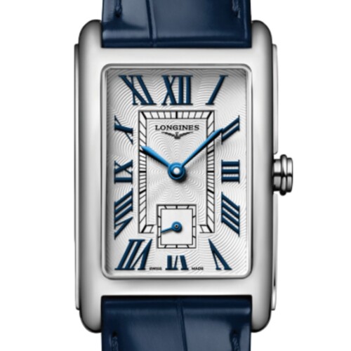 LONGINES ドルチェヴィータ 23.3×37mm シルバー「フランケ」文字盤 ステンレススティール アリゲーターストラップ L5.512.4.70.2
