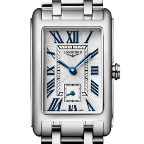 LONGINES ドルチェヴィータ 23.3×37mm シルバー「フランケ」文字盤 ステンレススティール ブレスレット アプライド ローマ数字 L5.512.4.70.6