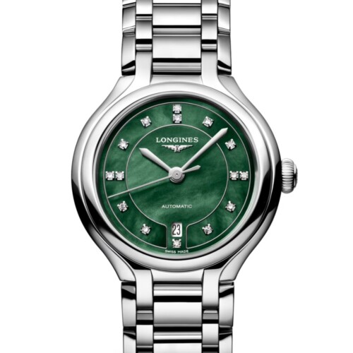 プリマルナ 30mm ビビッドグリーン マザー・オブ・パール文字盤