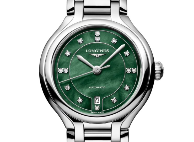 LONGINES プリマルナ 30mm ビビッドグリーン マザー・オブ・パール文字盤 L8.123.4.07.6