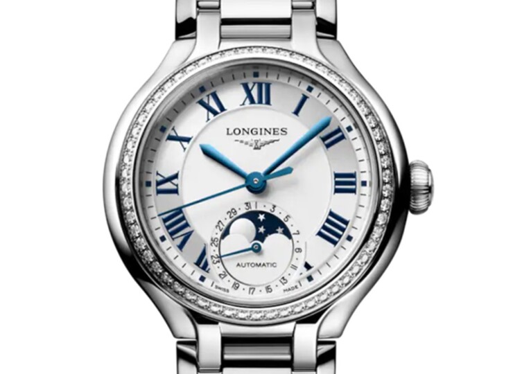 LONGINES プリマルナ 34mm シルバー文字盤 ステンレススティール ダイヤモンド L8.126.0.71.6