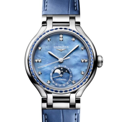 プリマルナ 34mm ブルー マザーオブパール文字盤