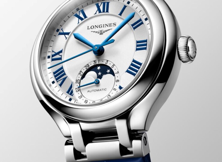 LONGINES プリマルナ 34mm シルバー文字盤 ステンレススティール アリゲーターストラップ L8.126.4.71.2