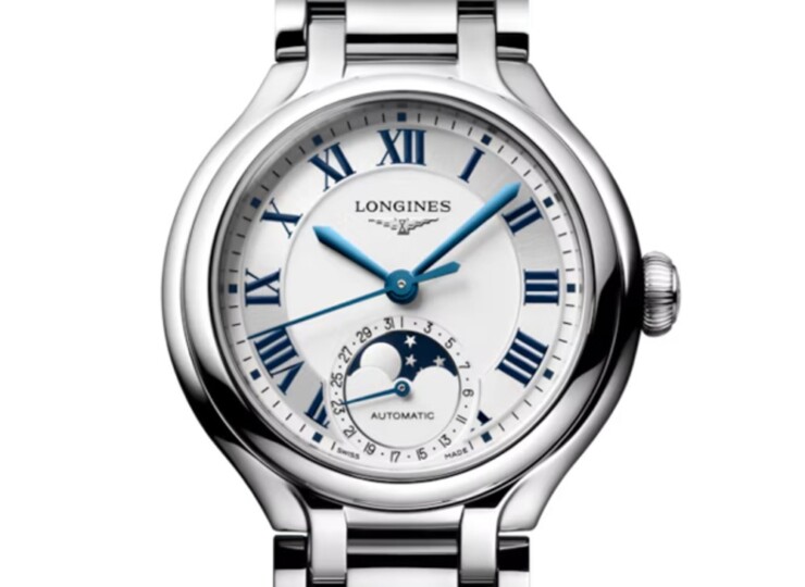 LONGINES プリマルナ 34mm シルバー文字盤 ステンレススティール アリゲーターストラップ L8.126.4.71.2