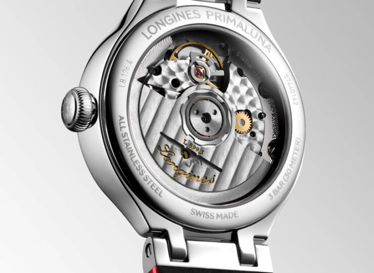 LONGINES プリマルナ 34mm ホワイト マザーオブパール文字盤 ステンレススティール ダイヤモンド アリゲーターストラップ L8.126.4.87.2