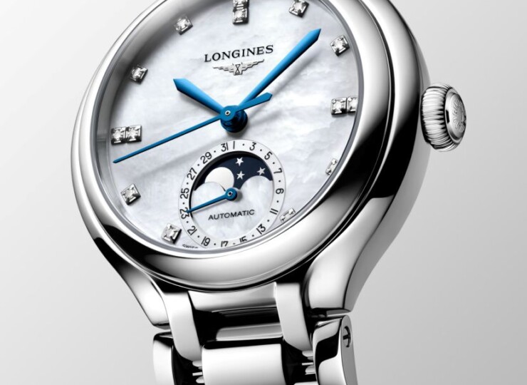 LONGINES プリマルナ 34mm ホワイト マザーオブパール文字盤 ステンレススティール ダイヤモンド ブレスレット L8.126.4.87.6
