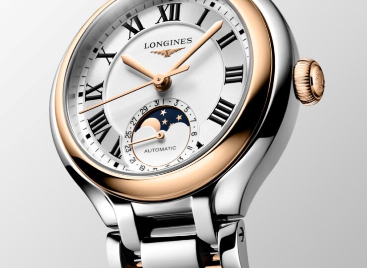 LONGINES プリマルナ 34mm シルバー文字盤 ステンレススチール&18KローズゴールドGC200 L8.126.5.71.7