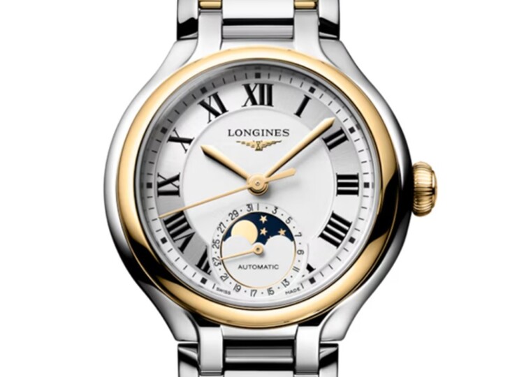 LONGINES プリマルナ 34mm シルバー文字盤 ステンレススチール&18KイエローゴールドGC200 L8.126.5.79.7