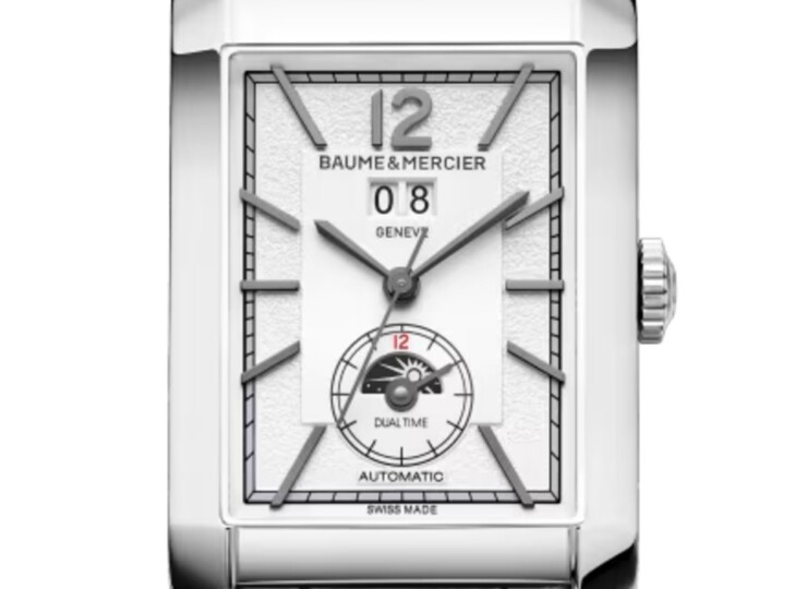 BAUME & MERCIER ハンプトン 10523 Lサイズ グレー 数字 リベットインデックス文字盤 M0A10523
