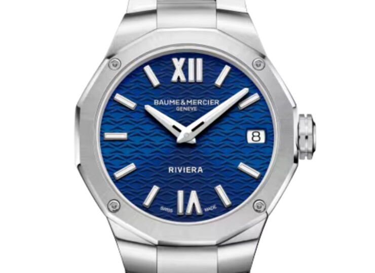 BAUME & MERCIER リビエラ 10727 33mm ブルー文字盤 M0A10727