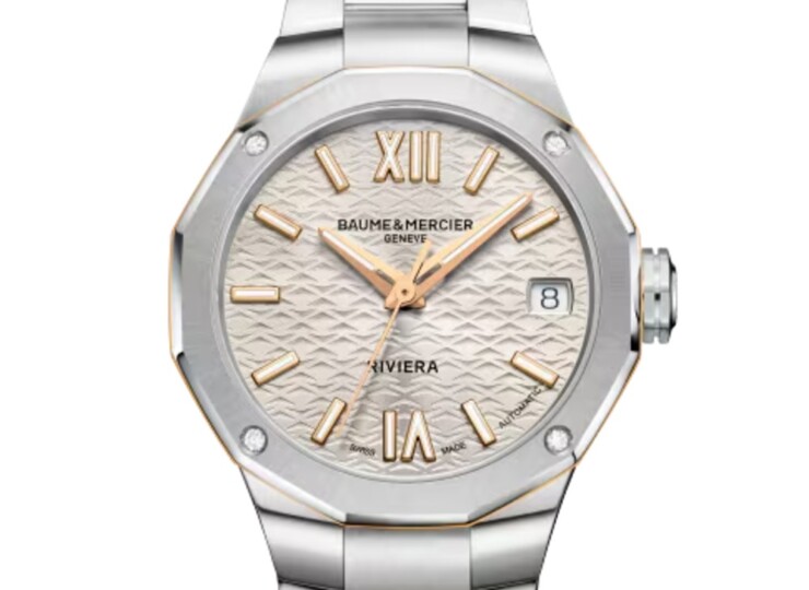 BAUME & MERCIER リビエラ 10730 33mm ウォームシルバー文字盤 M0A10730