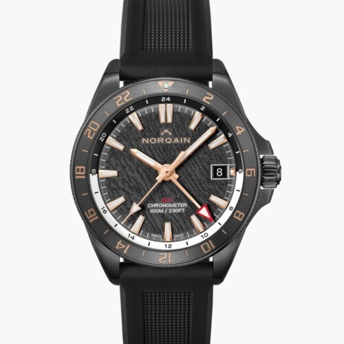 Adventure NEVEREST GMT Glacier 41mm ブラック文字盤 ブラックラバーストラップ