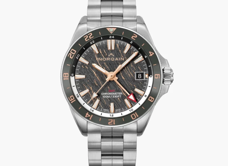NORQAIN Adventure NEVEREST GMT Glacier 41mm アンスラサイト文字盤 ブラックラバーストラップ N1100.22S02.G01.R01