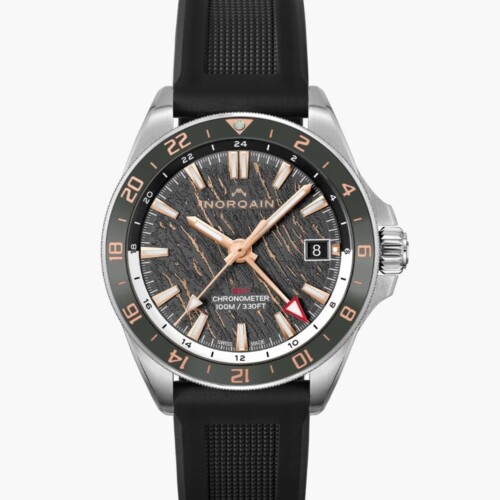 Adventure NEVEREST GMT Glacier 41mm アンスラサイト文字盤 ブラックラバーストラップ
