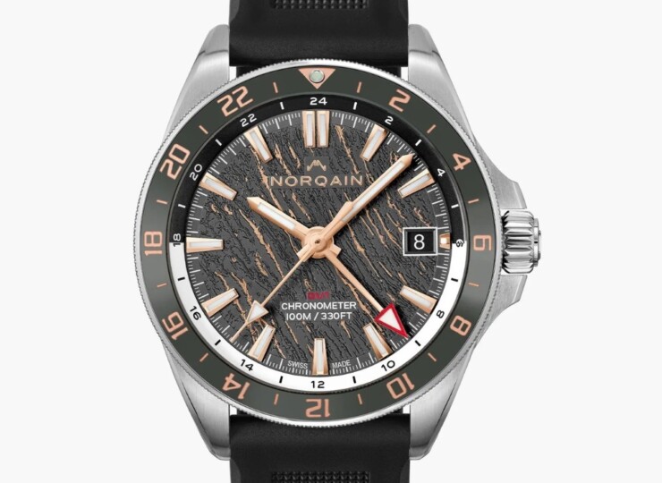 NORQAIN Adventure NEVEREST GMT Glacier 41mm アンスラサイト文字盤 ブラックラバーストラップ N1100.22S02.G01.R01