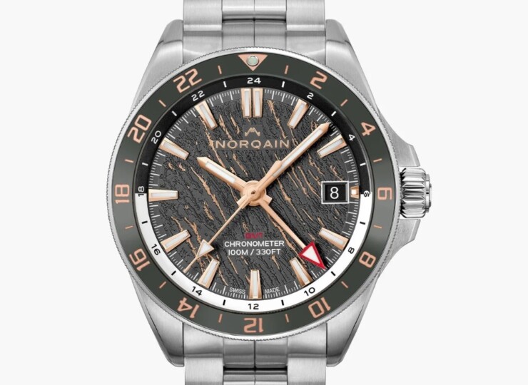 NORQAIN Adventure NEVEREST GMT Glacier 41mm アンスラサイト文字盤 サテン仕上げブレスレット N1100.22S02.G01.S02