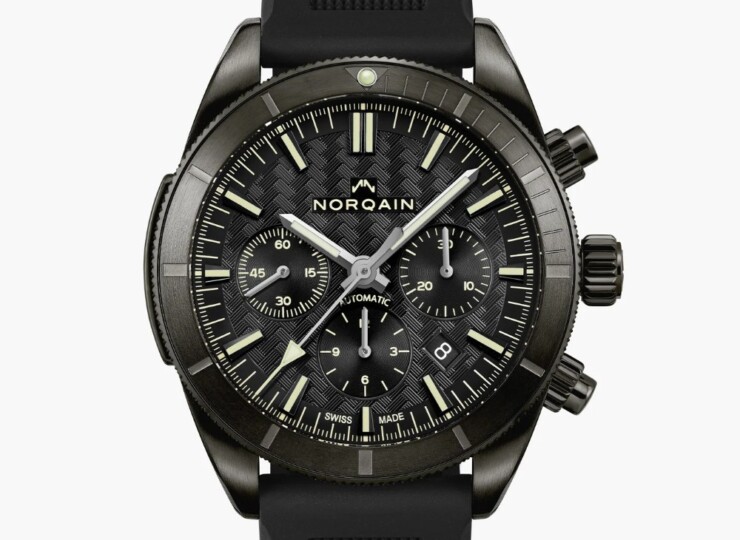 NORQAIN Adventure Chrono 44mm ブラック文字盤 ブラックラバーストラップ N1200.19B01.B01.R01