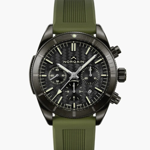 NORQAIN Adventure Chrono 44mm ブラック文字盤 Khaki Rubber N1200.19B01.B01.R02