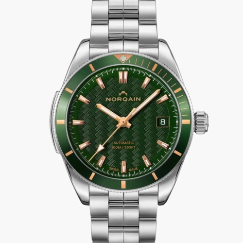 NORQAIN Adventure 37mm グリーン文字盤 ステンレススチールブレスレット N1800.08S01.E01.S01