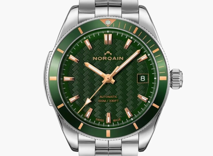 NORQAIN Adventure 37mm グリーン文字盤 ステンレススチールブレスレット N1800.08S01.E01.S01