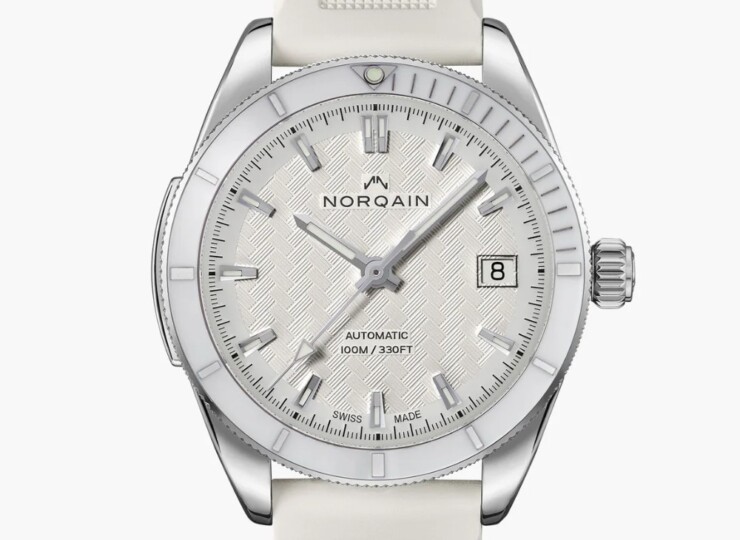 NORQAIN Adventure 37mm ホワイト文字盤 ホワイトラバーストラップ N1800.08S05.W01.R03