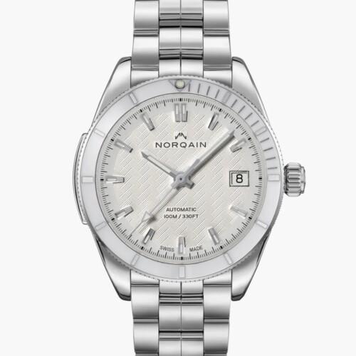 NORQAIN Adventure 37mm ホワイト文字盤 ステンレススチールブレスレット N1800.08S05.W01.S02