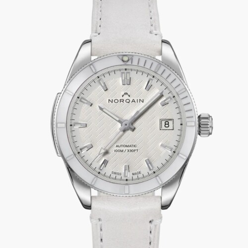 NORQAIN Adventure 37mm ホワイト文字盤 ホワイトアップルスキンストラップ N1800.08S05.W01.V01