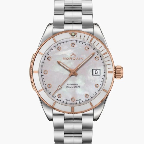 Adventure 37mm マザーオブパール文字盤 ステンレススチールブレスレット