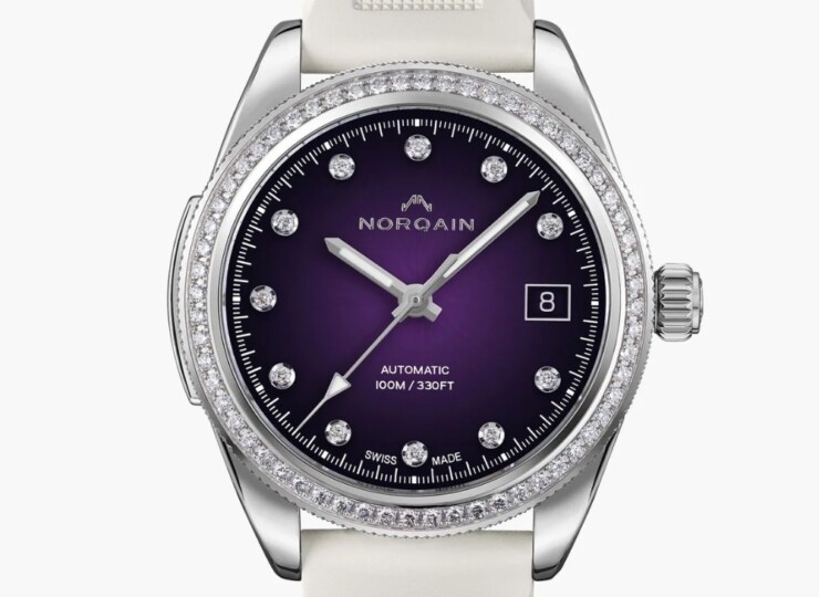NORQAIN Adventure 37mm パープル文字盤 ホワイトラバーストラップ N1800.08S11.P01.R01