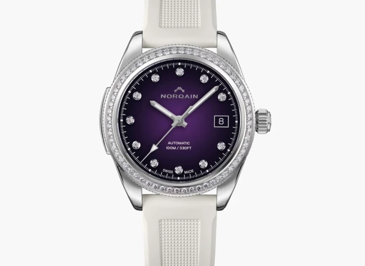 NORQAIN Adventure 37mm パープル文字盤 ステンレススチールブレスレット N1800.08S11.P01.S01