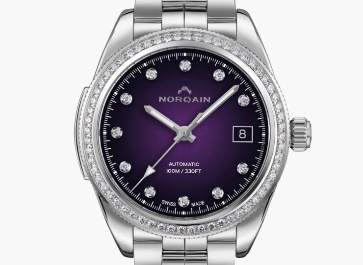 NORQAIN Adventure 37mm パープル文字盤 ステンレススチールブレスレット N1800.08S11.P01.S01