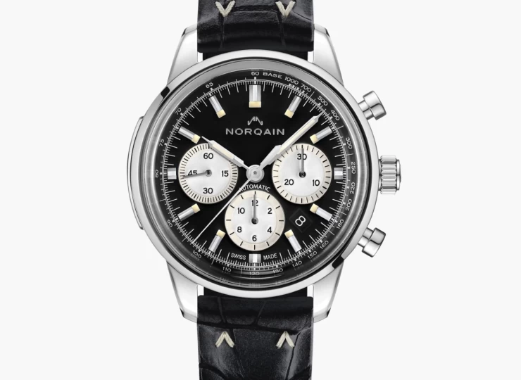 NORQAIN Freedom Chrono 43mm ブラック文字盤 Nortide Grey ピンバックル N2200.18S01.B01.T01